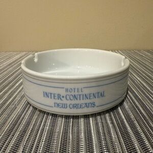 Hotel Intercontinental New Orleans Ceramic Ashtray